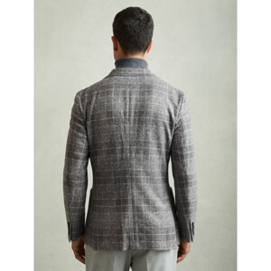 REISS FEEL Checked Single Breasted Blazer